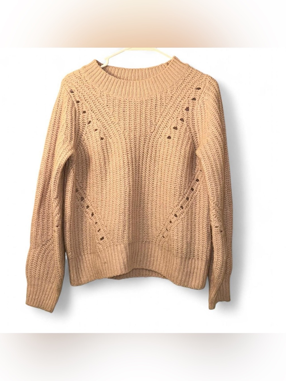 GAP Textured Crewneck Sweater - blush